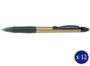 Pilot G2 PenStylus Gel Rollerball Fine 0.7mm Gold Barrel Black Ink Box of 12
