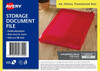 Avery #47709 Translucent Red Polypropylene Document File, 25 mm - personalised name place cards, name badge kit, name badge cards, fabric name stickers | It's A Mega Thing