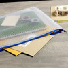 Avery #49501 Blue Handy Pouch A4 Zip Closure - Avery file, avery name tags, Avery badge kit, custom place cards, place card frames | It's A Mega Thing