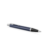 Parker IM Matte Blue Lacquer and Chrome Trim Medium Tip Ballpoint Pen 