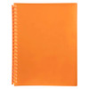 Marbig Refillable Display Book 20 Pocket A4 Translucent Orange
