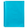 Marbig Refillable Display Book 20 Pocket A4 Translucent Marine