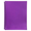 Marbig Refillable Display Book 20 Pocket A4 Translucent Purple