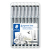 Staedtler 308 SB8 Pigment Liner Wallet of 8 Assorted Line Widths