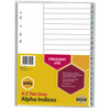 Marbig Indices and Dividers A-Z Tab PP A4 Grey