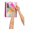 Marbig Clearview Display Book 20 Pocket Refillable A4 Translucent Pink Box of 12
