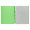 Marbig Lime Cover #2008504 Refillable Display Book 20 Pocket Insert - Box of 12 | Mega Office Supplies