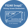 Kensington FS240 Snap2 Privacy Screen 22-24 Inch for Widescreen Monitor