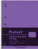 Protext Assorted 3 Subject Notebook 270 Page 295 x 223mm PP Ruled Pack of 5