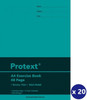 Protext Exercise Book A4 48 Page Botany Plain 8mm Ruled Hen Pack of 20
