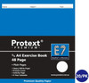 Protext Premium Exercise Book 2/3 A4 48 Page Plain E7 Pack of 20