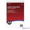 Wall Mount Sign Holders Carton of 12 Blueprint Bulk A4 Portrait