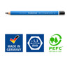 Staedtler 100J-HB Mars Lumograph Jumbo HB Pencils Box of 6