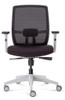 Rapidline Luminous Mesh Back Operator Chair White Frame Black Fabric