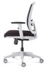 Rapidline Operator Chair Luminous Mesh Back White Frame Black Fabric