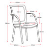 Rapidline WMV Visitor Chair Black Mesh Back with Arms