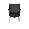 Rapidline WMV Mesh Back Black Visitor Chair with Arms