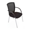 Rapidline WMV Visitor Chair Mesh Back with Arms Black