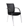 Rapidline WMV Visitor Chair Mesh Back with Arms Black