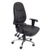 Rapidline PU300 High Back Leather Commercial Grade Chair Black PU