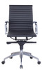 Rapidline PU605M Chair Medium Back Executive with Arms Black PU / Chrome Base
