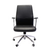 Rapidline CL3000M Medium Back Slimline Executive Chair Black PU
