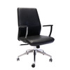 Rapidline CL3000M Slimline Medium Back Executive Chair Black PU