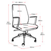 Rapidline CL3000M Medium Back Chair Slimline Executive Black PU