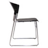 Rapidline Zola Visitor Chair Sled Base Black PVC