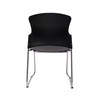 Rapidline Zing PVC Sled Base Black Visitor Chair