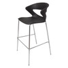 Rapidline Taurus Indoor Hospitality Stool with Footrest Bar Black