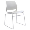 Rapidline Vivid Visitor Chair Sled Base White