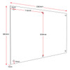 Rapidline Glass Writing Board 1500 x 15 x 900mm with Chrome Fittings