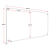 Rapidline Glass Writing Board 1800 x 15 x 900mm with Chrome Fittings