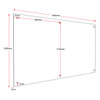 Rapidline Glass Writing Board 1800 x 15 x 1200mm with Chrome Fittings