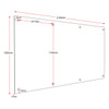 Rapidline Glass Writing Board 2100 x 15 x 1200mm with Chrome Fittings