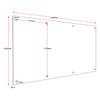 Rapidline Glass Writing Board 2400 x 15 x 1200mm with Chrome Fittings