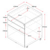 Rapidline Go Steel Mobile Pedestal White China 3 Drawer