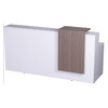 Rapidline 2200 x 800mm Urban Reception Counter Natural White / Driftwood