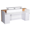 Rapidline Gloss White / Zebra Veneer Marquee Reception Counter 2400 x 800mm