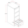 Rapidline Go 4 Drawer Vertical Filing Cabinet 460 x 620 x 1321mm White China