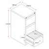 Rapidline Go 3 Drawer Vertical Filing Cabinet 460 x 620 x 1016mm White China