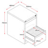 Rapidline #GFCA2 GR GO Heavy Duty 2 Drawer Filing Cabinet - Assembled Graphite Ripple - rapidline drawer, rapidline selves, rapidline bookcase, rapidline pedestal, rapidline cabinet | It's A Mega Thing