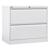 Rapidline Go Heavy Duty Lateral Filing Cabinet Two Drawer White Satin