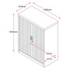 Rapidline White Go Tambour Door Cupboard 1200 x 1016 x 473mm