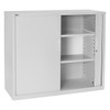 Rapidline Go Tambour Door Cupboard with 2 Shelves 900 x 1016 x 473mm White