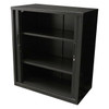 Rapidline Go Tambour Door Cupboard with 2 Shelves 900 x 1200 x 473mm Black