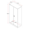 Rapidline Go Swing Door Steel Cupboard White China 910 x 450 x 2000mm