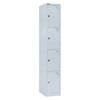 Rapidline Go 4 Door Steel Locker 380 x 455 x 1830mm Silver Grey