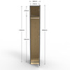 Rapidline #WRML-305/1 NO Rapid Infinity 1 Door Melamine Locker Natural Oak - Rapidline workstation, rapidline corner workstation, rapidline adjustable workstation | It's A Mega Thing